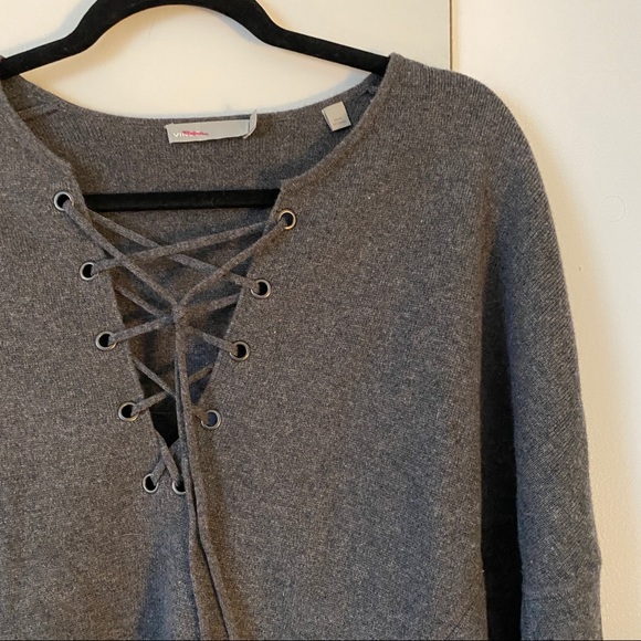 Vince Lace Front Sweater - Picture 3 of 5